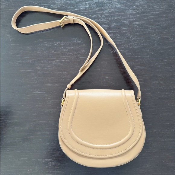 Gigi New York Jenni Saddle Bag in cappuccino Italian calfskin leather - Picture 5 of 12